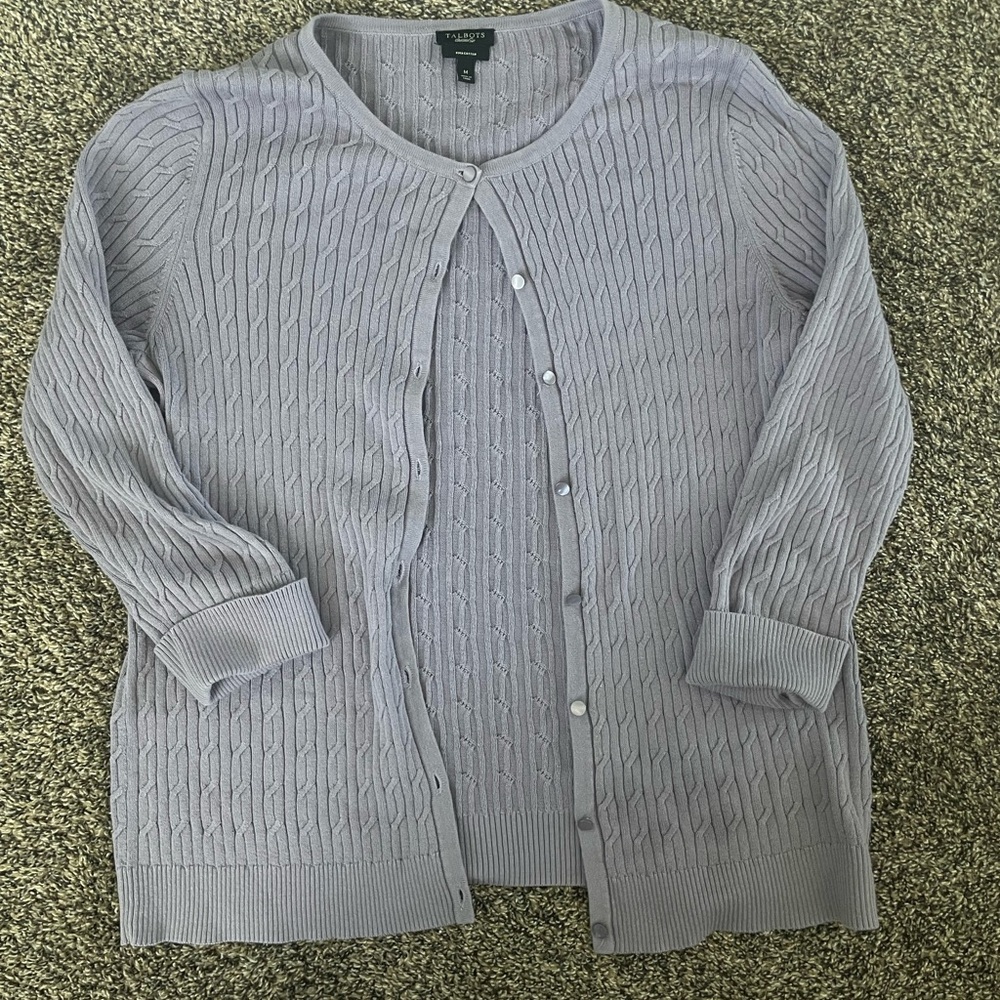 Talbots Women's Light Purple Cardigan